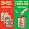 JOYIN 24 PCS Christmas Kraft Bags, Paper Gift Bags with Christmas Characters for Xmas Party Favors, Goody Gift Bags, Holiday Treat Box and Presents 7.25x9x3.5 Inch (not included tissue paper)